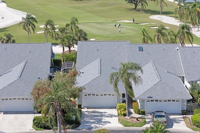 aerial view with golf course view