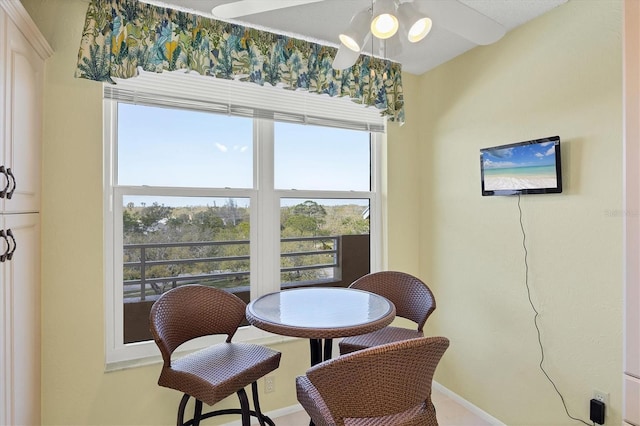 view of dining area