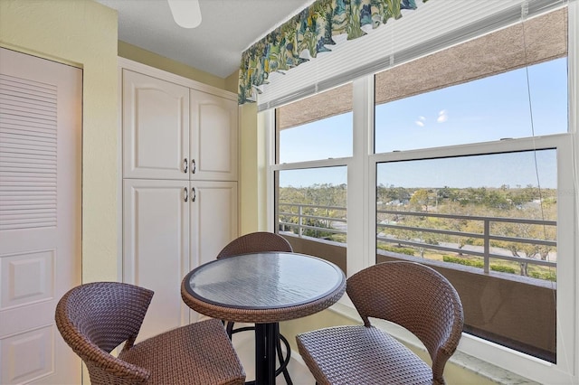 view of dining room