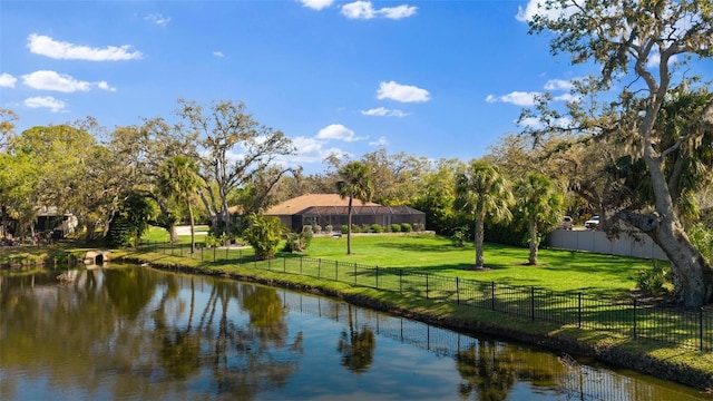 water view with fence