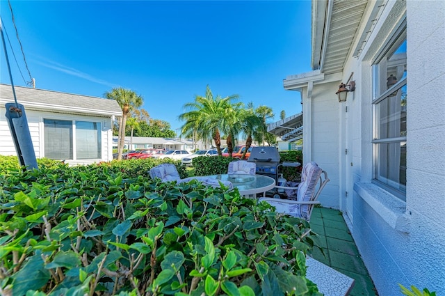 exterior space with outdoor dining area