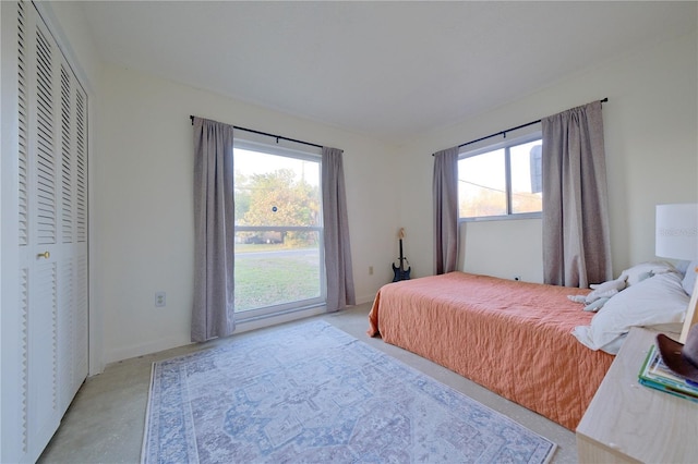 bedroom with a closet