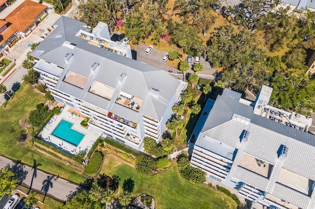 drone / aerial view featuring a residential view