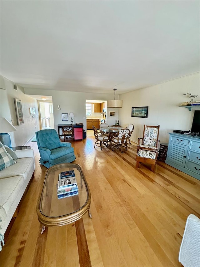 living room featuring wood finished floors