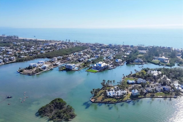 552 Juan Anasco Dr, Longboat Key, FL 34228 - aerial view of residential area with a nearby body of water