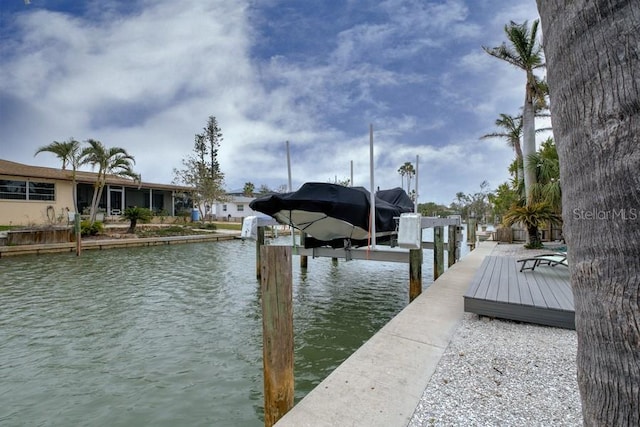 552 Juan Anasco Dr, Longboat Key, FL 34228 - dock area with boat lift and a water view