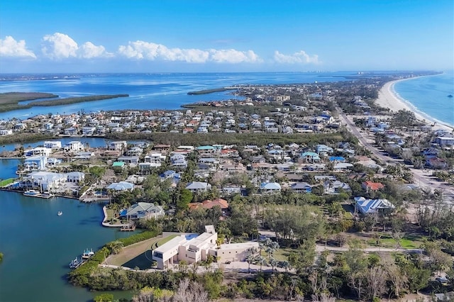 552 Juan Anasco Dr, Longboat Key, FL 34228 - aerial view of residential area featuring a large body of water
