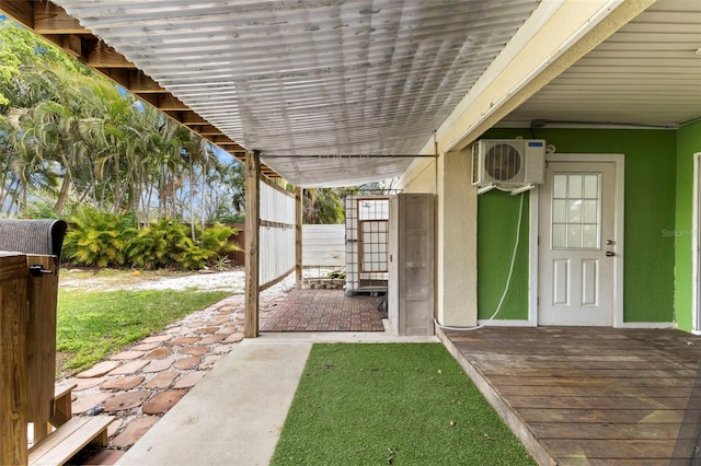 view of patio / terrace with ac unit