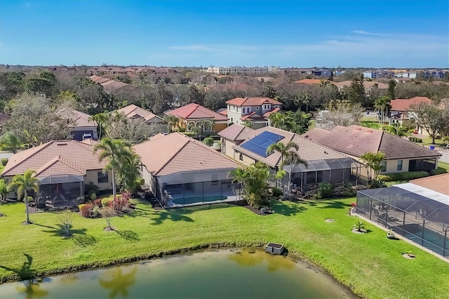 bird's eye view with a residential view