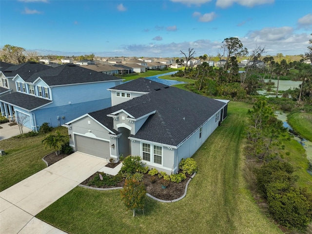 aerial view featuring a residential view