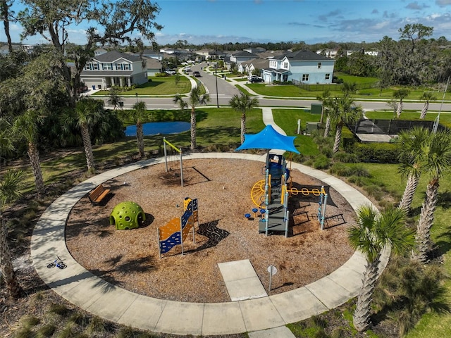 view of home's community with playground community and a residential view