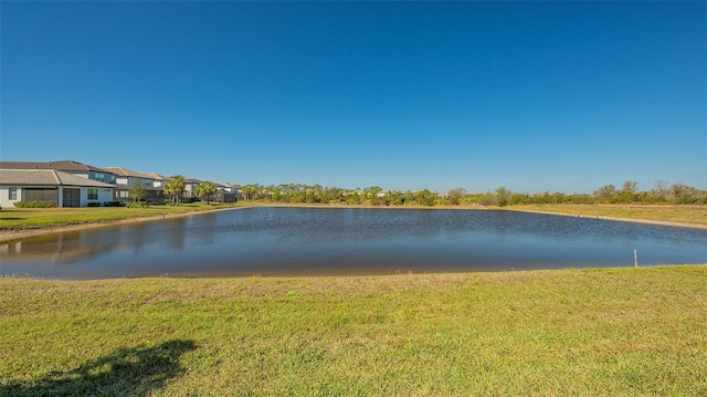 property view of water with a residential view