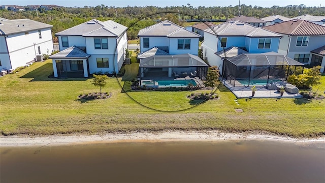 birds eye view of property featuring a residential view