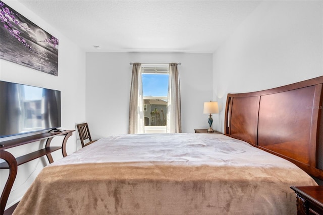 bedroom with a textured ceiling