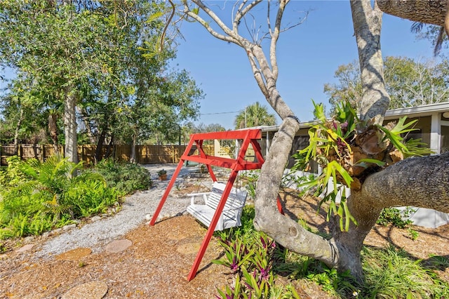 view of playground with fence