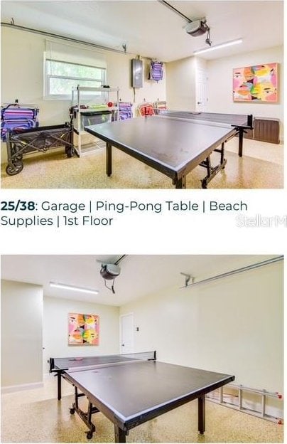5708 Holmes Blvd, Holmes Beach, FL 34217 - game room featuring a garage