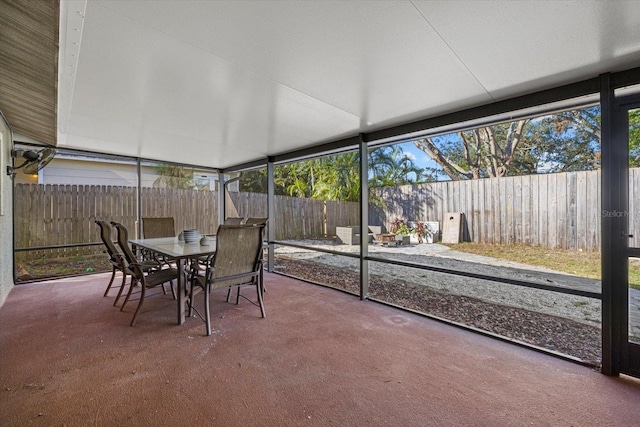 view of sunroom / solarium