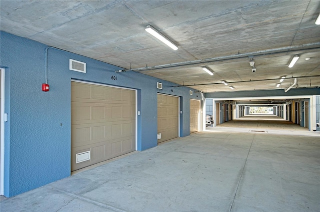 garage with visible vents