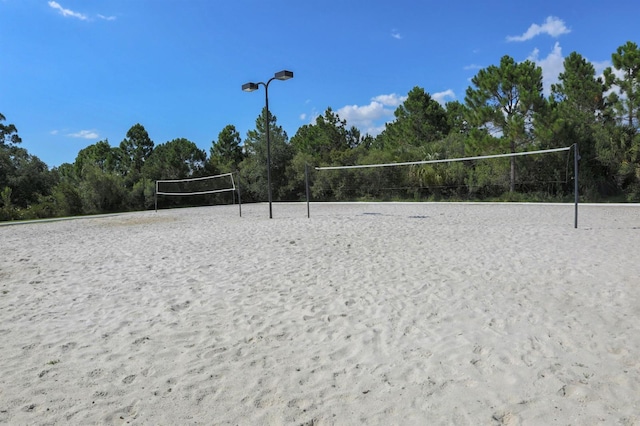 view of home's community with volleyball court