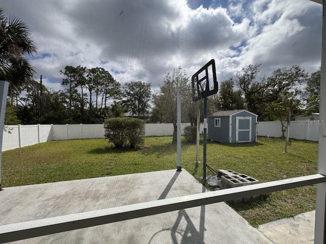 3650 S Sumter Blvd, North Port, FL 34287 - view of patio / terrace with a storage shed and an outbuilding