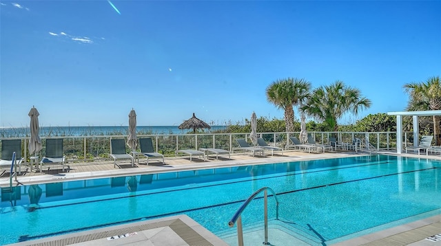 pool with fence