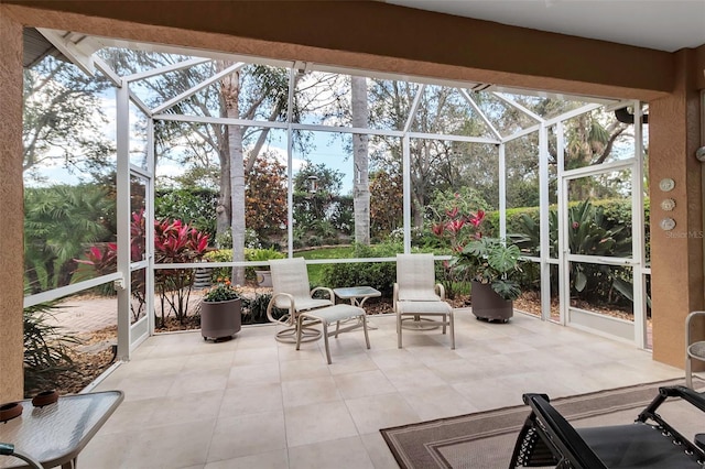 view of sunroom