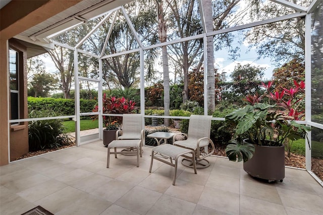 view of sunroom