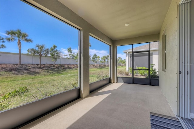 view of sunroom / solarium