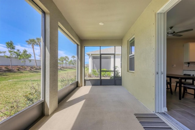 view of sunroom