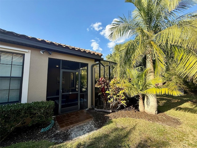 5031 Serata Dr, Bradenton, FL 34211 - view of yard with a sunroom