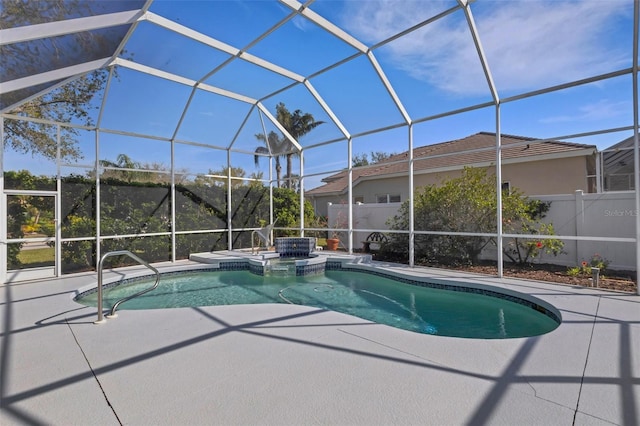 8420 Sailing Loop, Lakewood Ranch, FL 34202 - view of pool with a patio, a pool with connected hot tub, and a lanai