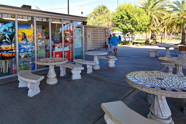 view of community featuring a patio