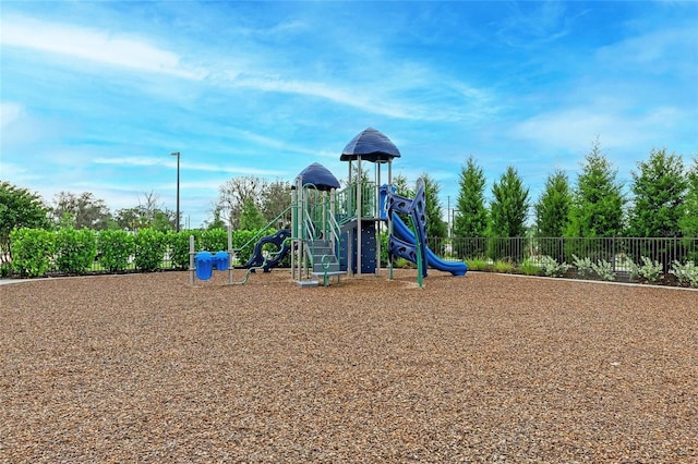 community play area with fence