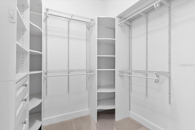 view of walk in closet