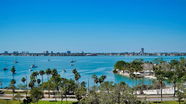 401 S Palm Ave Unit 801, Sarasota, FL 34236 - view of water feature featuring a view of city