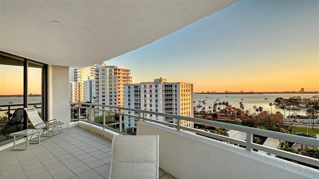 401 S Palm Ave Unit 801, Sarasota, FL 34236 - balcony featuring a water view