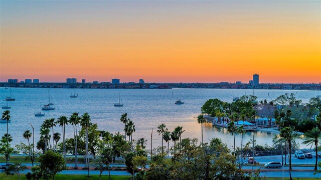 401 S Palm Ave Unit 801, Sarasota, FL 34236 - water view featuring a view of city