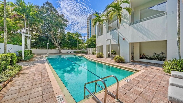 401 S Palm Ave Unit 801, Sarasota, FL 34236 - pool featuring a patio and fence