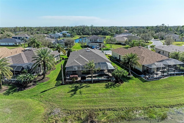 aerial view featuring a residential view