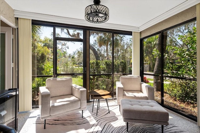 sunroom / solarium featuring a wealth of natural light