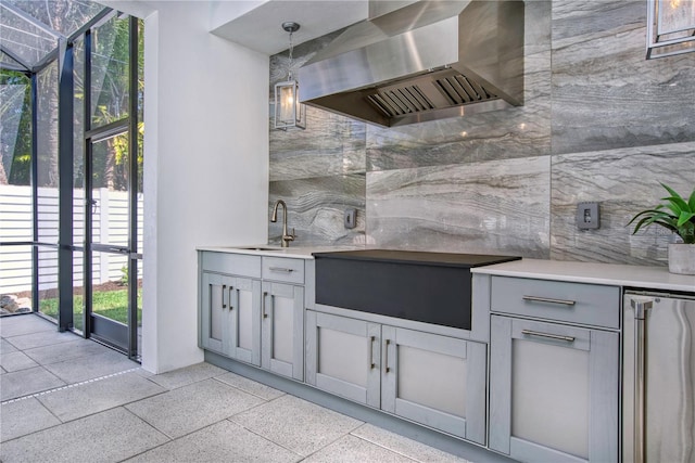5103 Windward Ave, Sarasota, FL 34242 - view of patio / terrace with a sink and area for grilling