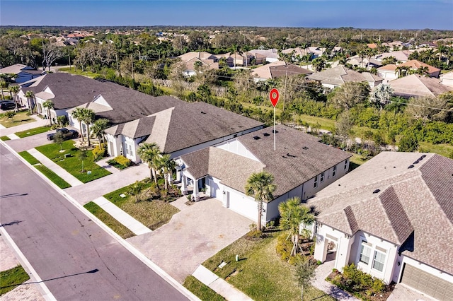 bird's eye view with a residential view