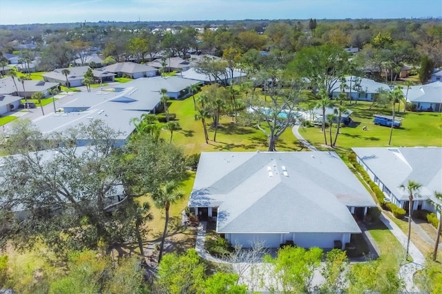 aerial view with a residential view