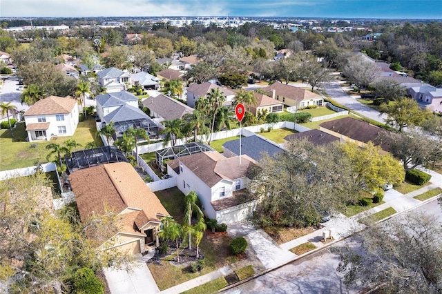 bird's eye view featuring a residential view