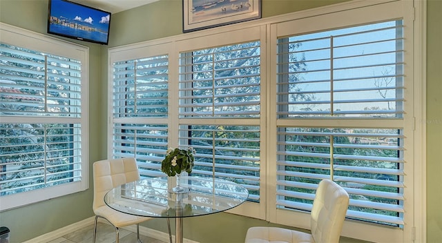 dining space featuring plenty of natural light