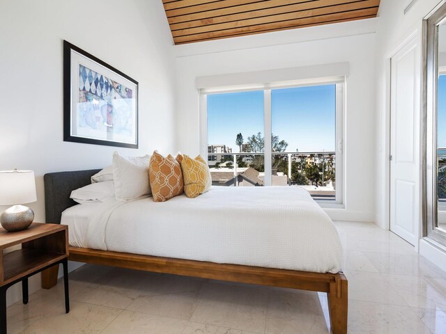534 Beach Rd, Sarasota, FL 34242 - bedroom with marble finish floor
