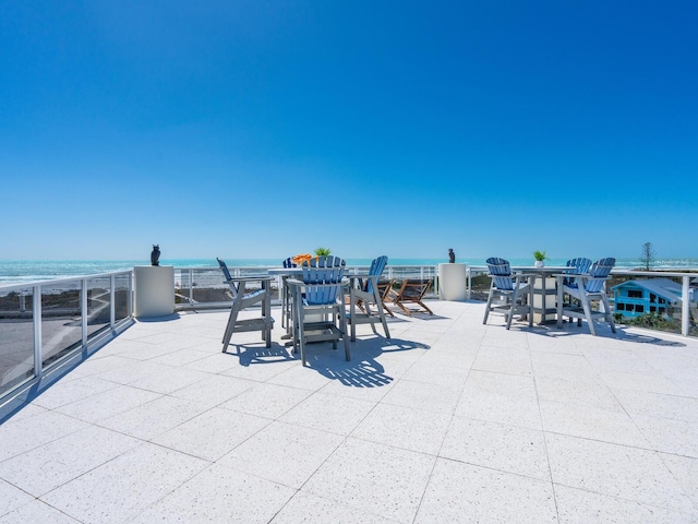 534 Beach Rd, Sarasota, FL 34242 - view of patio / terrace with a water view