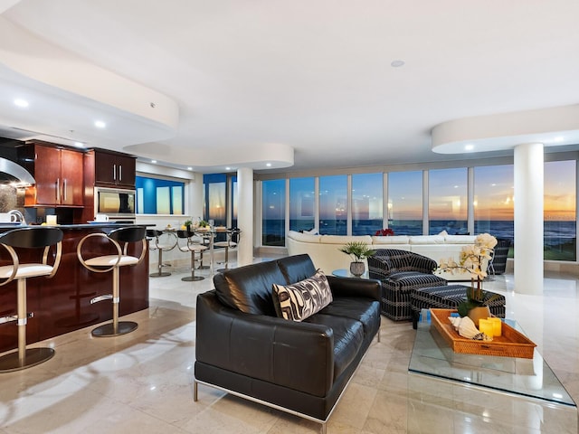 534 Beach Rd, Sarasota, FL 34242 - living room featuring recessed lighting