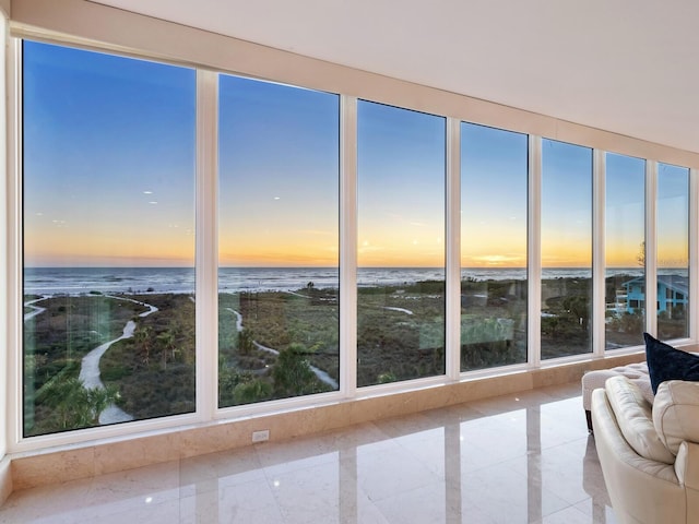 534 Beach Rd, Sarasota, FL 34242 - unfurnished sunroom with a water view
