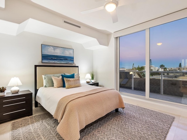 534 Beach Rd, Sarasota, FL 34242 - bedroom featuring visible vents and a ceiling fan